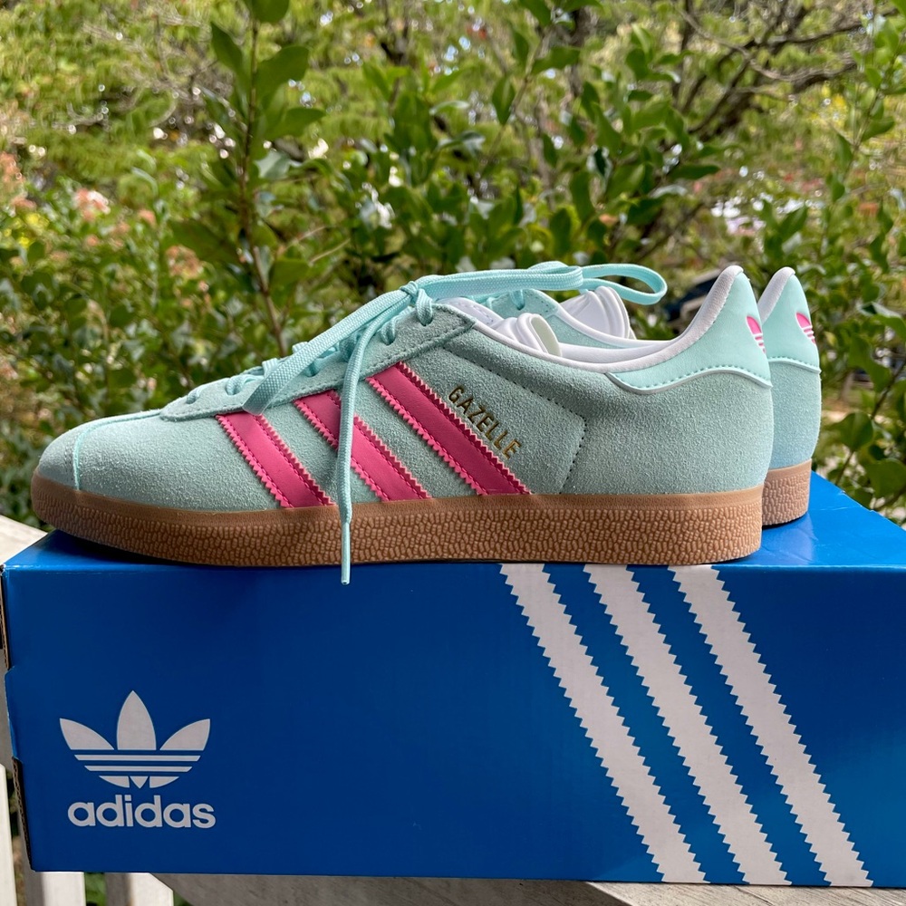 Adidas Gazelle Flash Aqua Lucid Pink (Women's) size 8